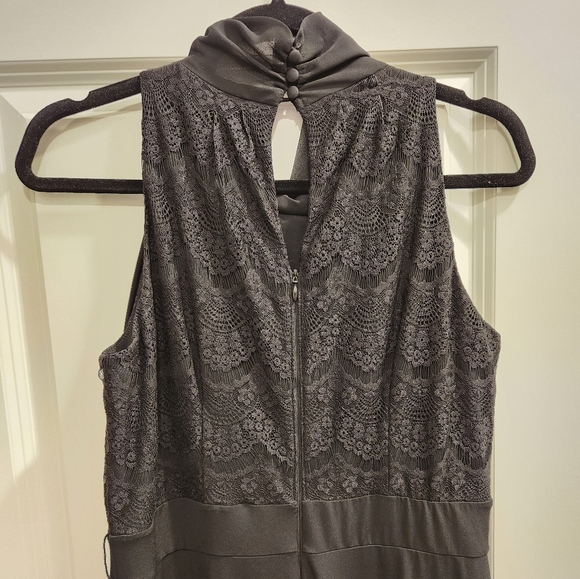 White House Black Market black cut in lace bodice jumpsuit size 8 - Picture 9 of 11